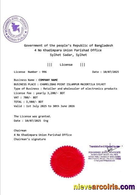 Bangladesh business license